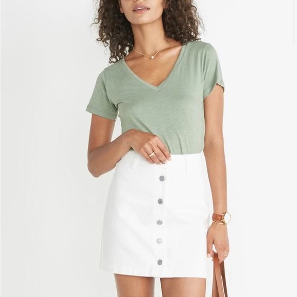 Marine Layer Flor White Denim Skirt - Picture 2 of 8